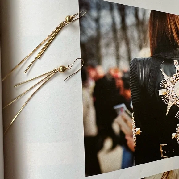 14k Dangle Earrings - Picture 2 of 5